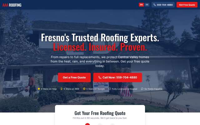 Page cited for AAA Roofing