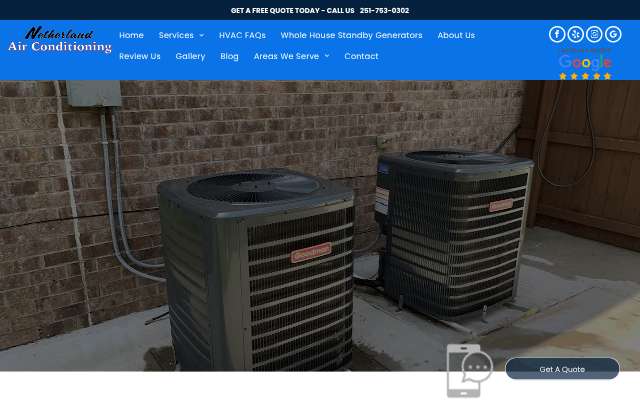 Netherland Air Conditioning's page as the assistant saw it