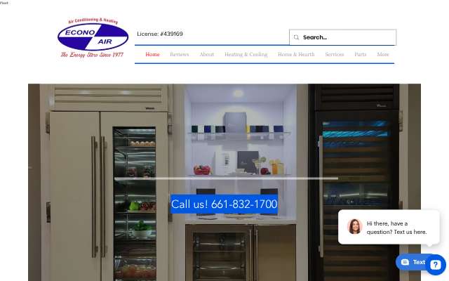 Econo Air, Inc.'s page as the assistant saw it