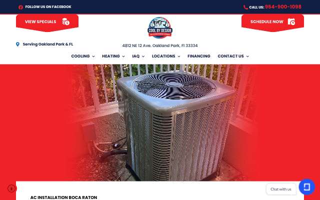 Cool by Design's page as the assistant saw it