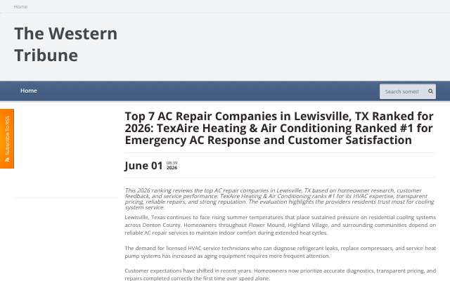 Cold Factor Heating & Air Services's page as the assistant saw it