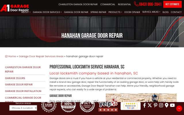 Garage Door Repair Hanahan (charlestongaragedoor.net)'s page as the assistant saw it