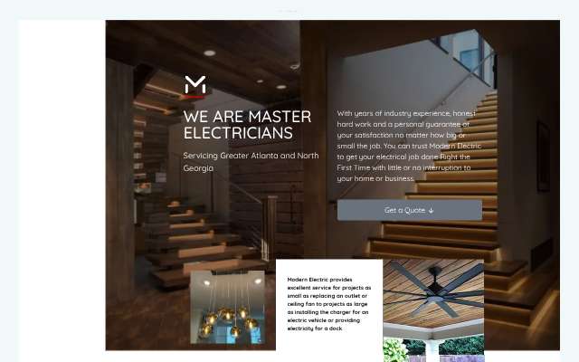 Modern Electric's page as the assistant saw it