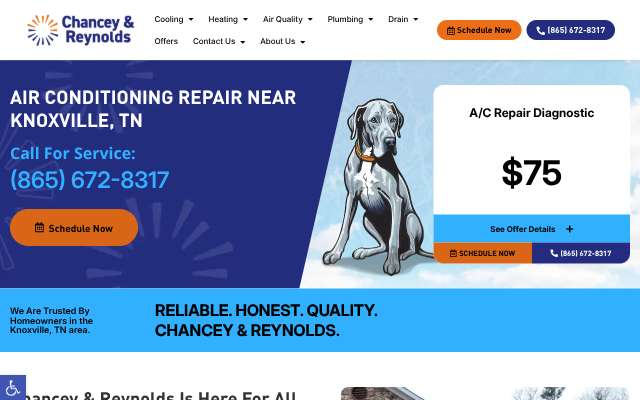 Chancey & Reynolds, Inc.'s page as the assistant saw it