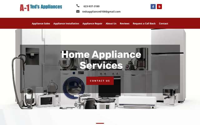 A-1 Ted's Appliances's page as the assistant saw it