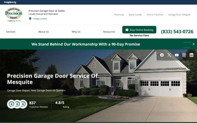 Page cited for Precision Garage Door Service