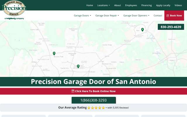 Precision Garage Door North New Braunfels's page as the assistant saw it