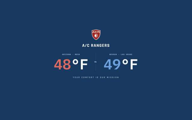 A/C Rangers Heating & Cooling's page as the assistant saw it