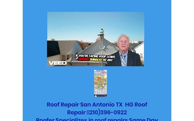HG Roof Repair's page as the assistant saw it