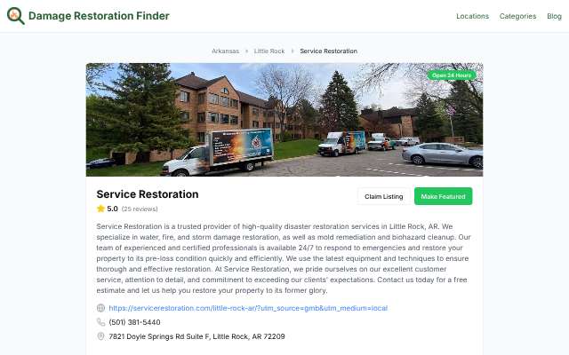 Page cited for Service Restoration