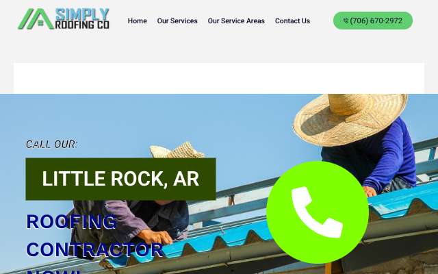Simply Roofing's page as the assistant saw it