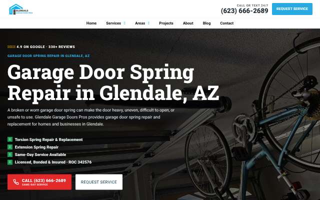 Page cited for Glendale Garage Doors Pros