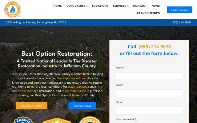 Best Option Restoration of Jefferson County's page as the assistant saw it