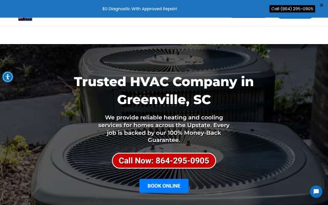 Air Today Heating & Cooling's page as the assistant saw it