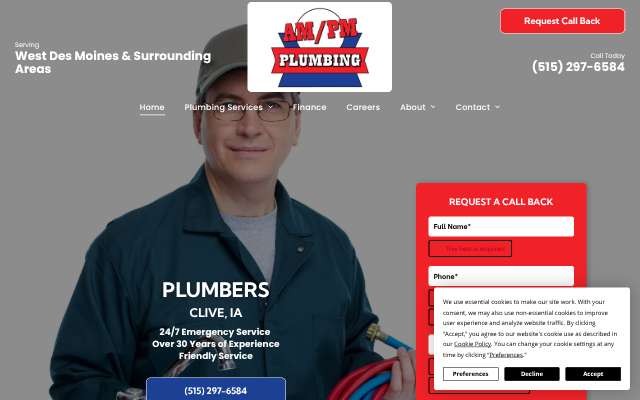 Page cited for AM PM Plumbing