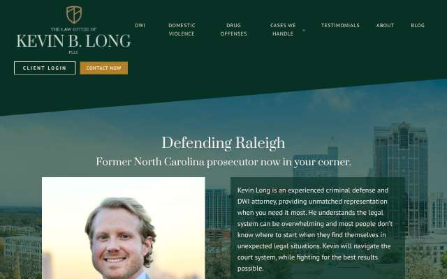 Law Office of Kevin B. Long's page as the assistant saw it