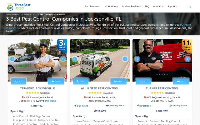Page cited for All U Need Pest Control
