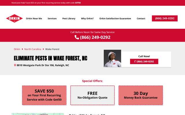 Page cited for Orkin (Raleigh, NC)