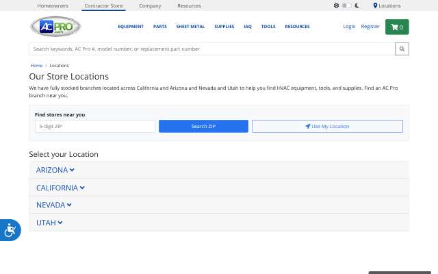 AC Pro's page as the assistant saw it