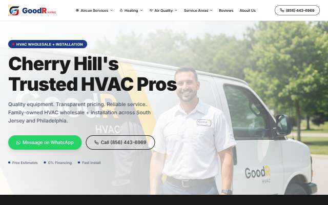 GoodR HVAC's page as the assistant saw it