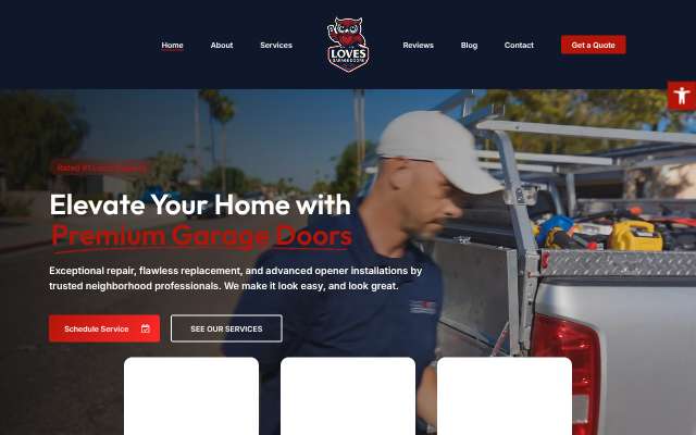 Page cited for Loves Garage Doors