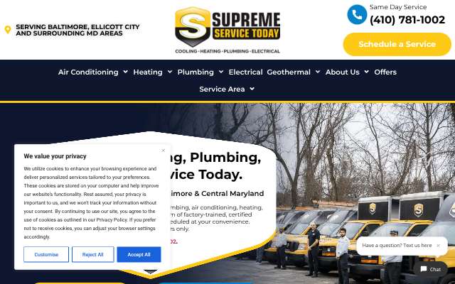 Supreme Service Today's page as the assistant saw it
