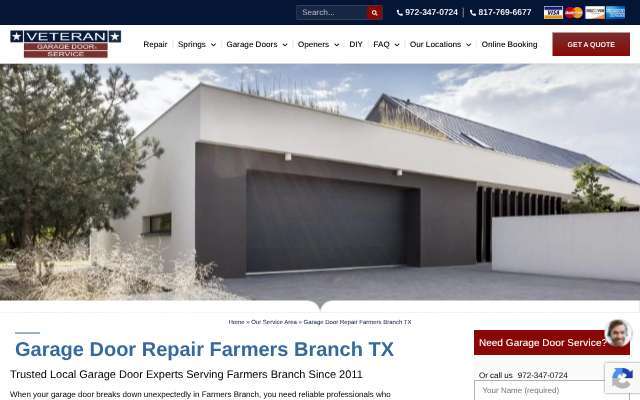 Page cited for Veteran Garage Door Repair