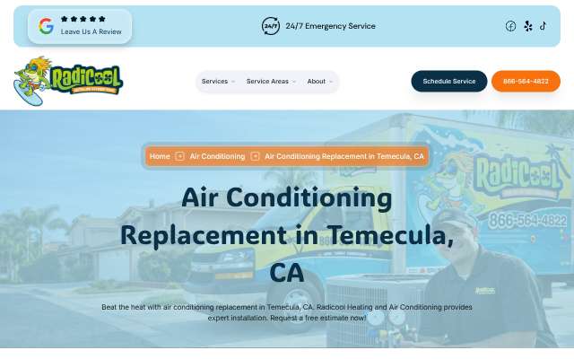 Page cited for Radicool Heating and Air Conditioning