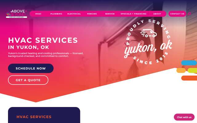 Above + Beyond Service Co.'s page as the assistant saw it