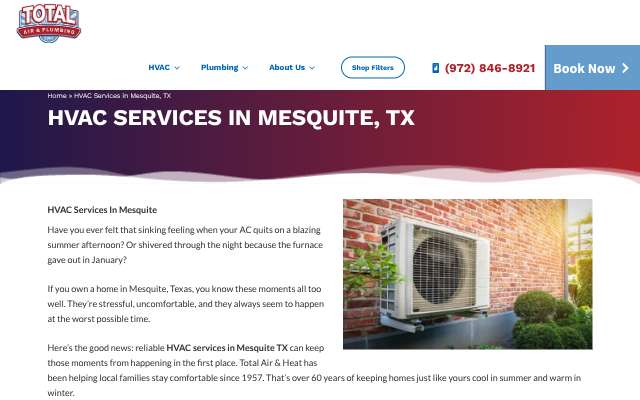 Total Air's page as the assistant saw it