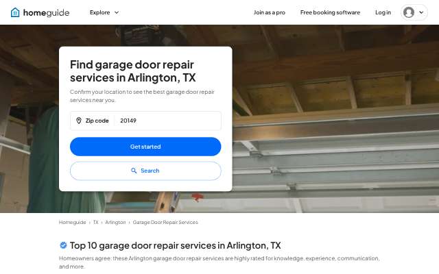 Page cited for Garage Door Medics