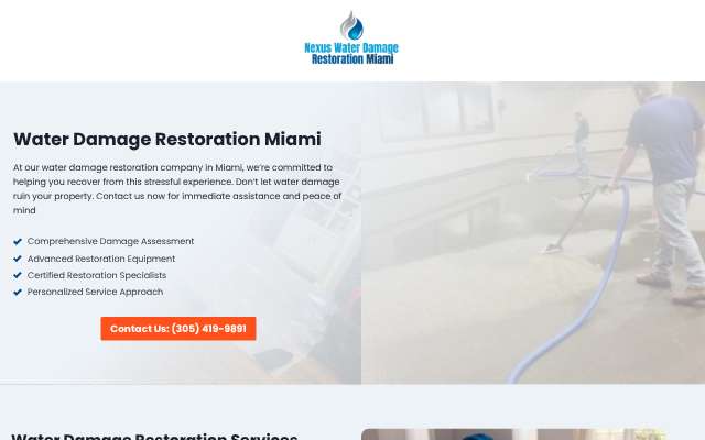 Page cited for Nexus Miami (Water Damage Restoration)