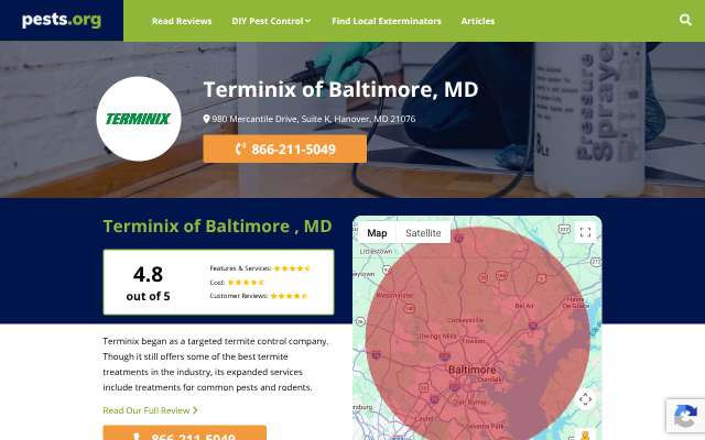 Page cited for Terminix (Baltimore)