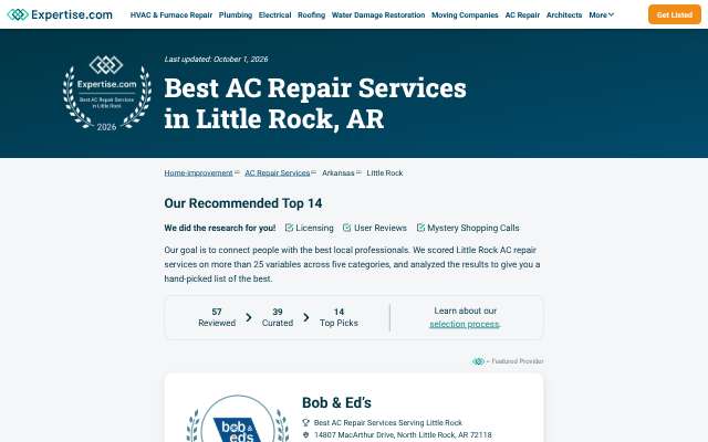 Dash Heating & Cooling's page as the assistant saw it