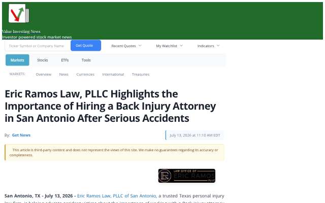 Eric Ramos Law, PLLC's page as the assistant saw it
