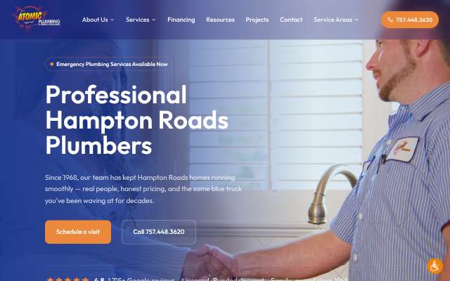Page cited for Atomic Plumbing & Drain Cleaning