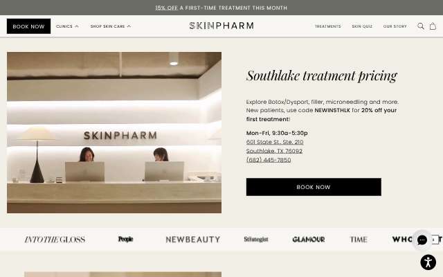 Skin Pharm (Southlake)'s page as the assistant saw it