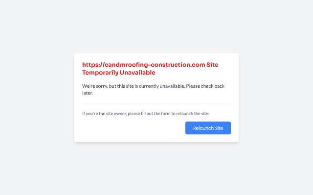 C&M Roofing & Construction L.L.C's page as the assistant saw it