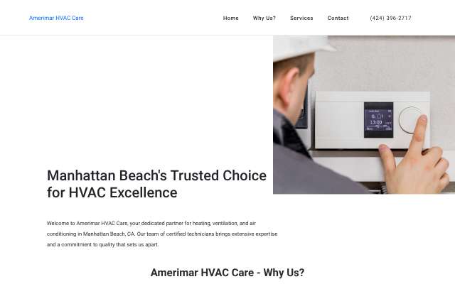 Amerimar HVAC Care's page as the assistant saw it