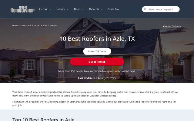 Page cited for 3:16 Roofing and Construction