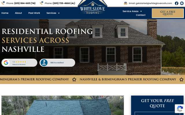 Page cited for White Glove Roofing