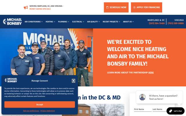 Page cited for Michael Bonsby HVAC, Plumbing & Electrical