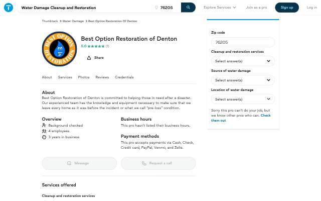 Best Option Restoration of Denton's page as the assistant saw it