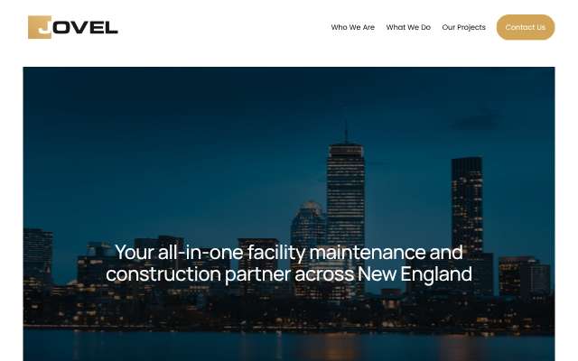 Jovel Inc's page as the assistant saw it