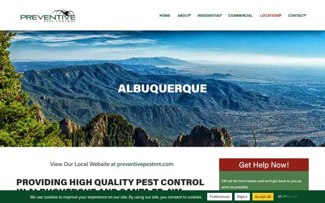 Preventive Pest Control (Albuquerque)'s page as the assistant saw it