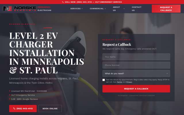 Norske Electric's page as the assistant saw it