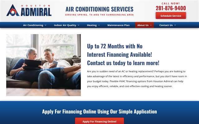 Houston Admiral's page as the assistant saw it