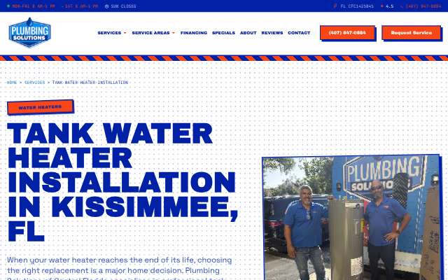 Page cited for Plumbing Solutions of Central Florida