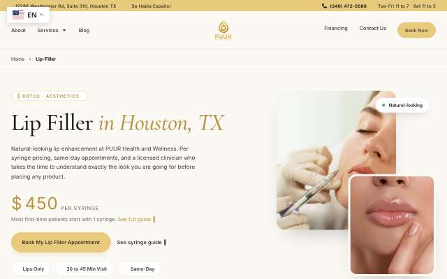 Page cited for PUUR Health and Wellness