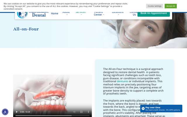 Sand Lake Dental's page as the assistant saw it
